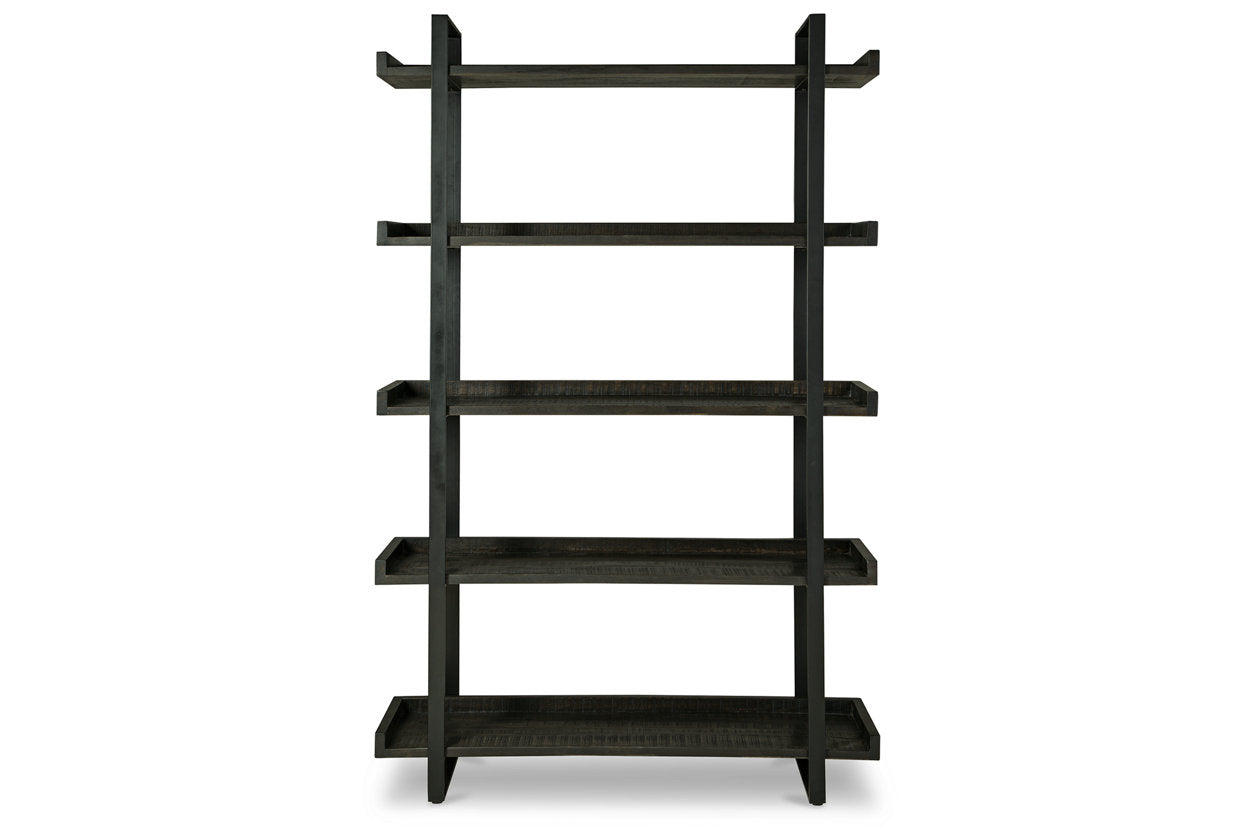 Kevmart Grayish Brown/Black Bookcase - A4000532 - Bien Home Furniture &amp; Electronics