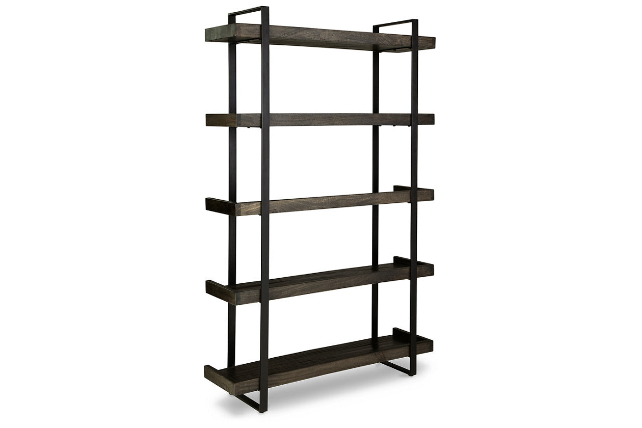 Kevmart Grayish Brown/Black Bookcase - A4000532 - Bien Home Furniture &amp; Electronics