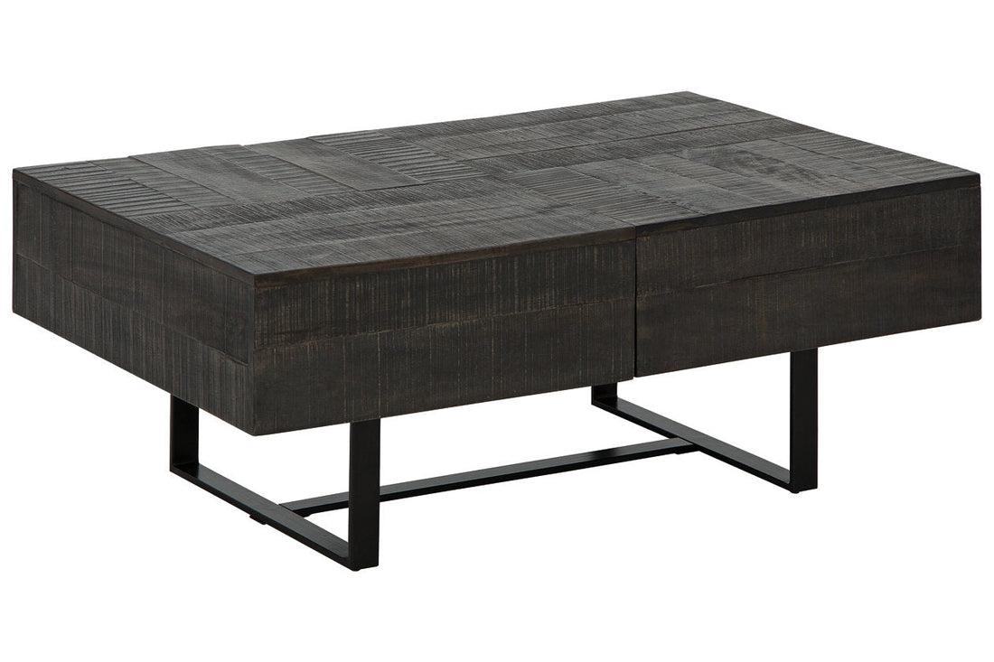 Kevmart Grayish Brown/Black Coffee Table - T828-20 - Bien Home Furniture &amp; Electronics