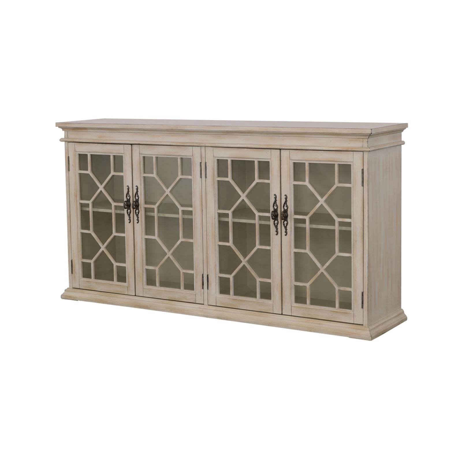 Kiara Light Honey Glass Door Accent Cabinet - 950858 - Bien Home Furniture &amp; Electronics