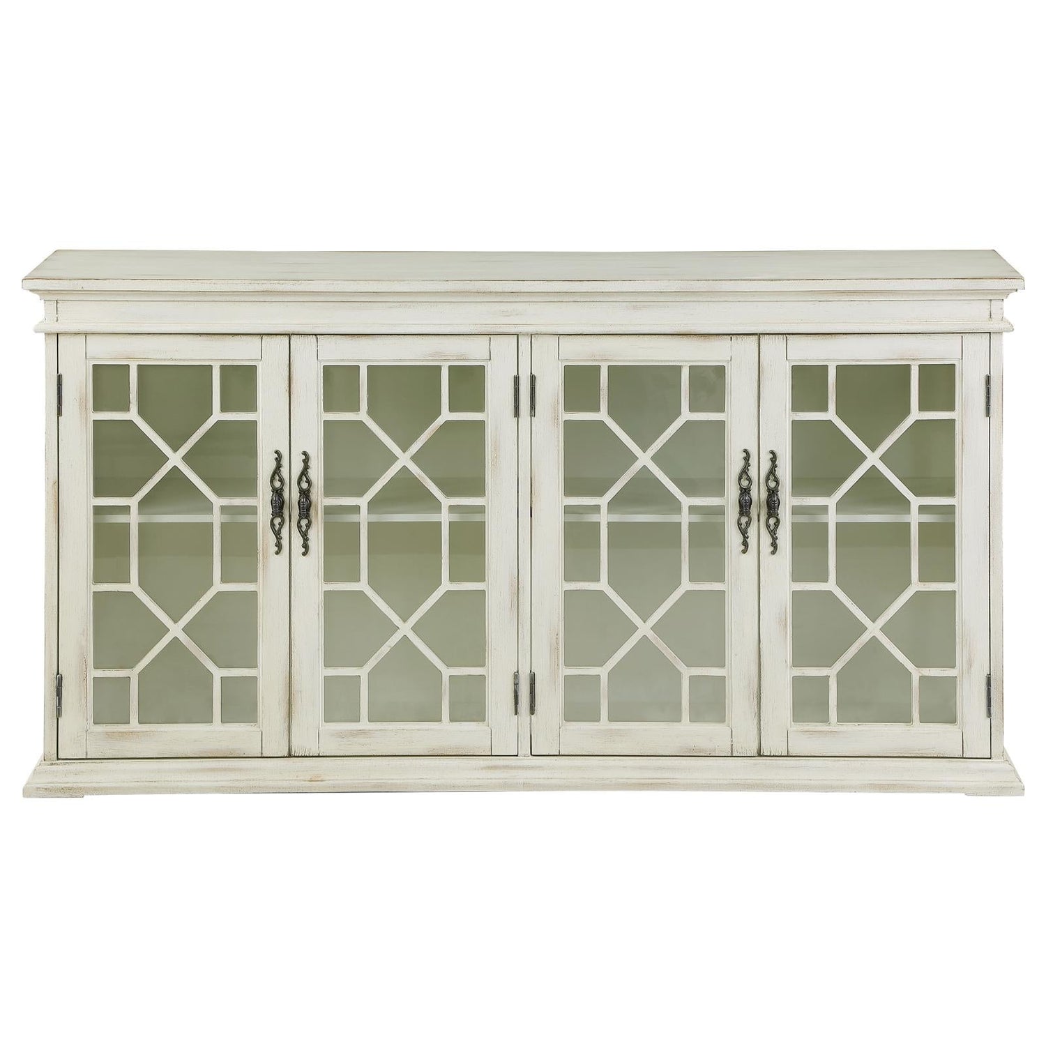 Kiara White 4-Door Accent Cabinet with Adjustable Shelves - 950859 - Bien Home Furniture &amp; Electronics