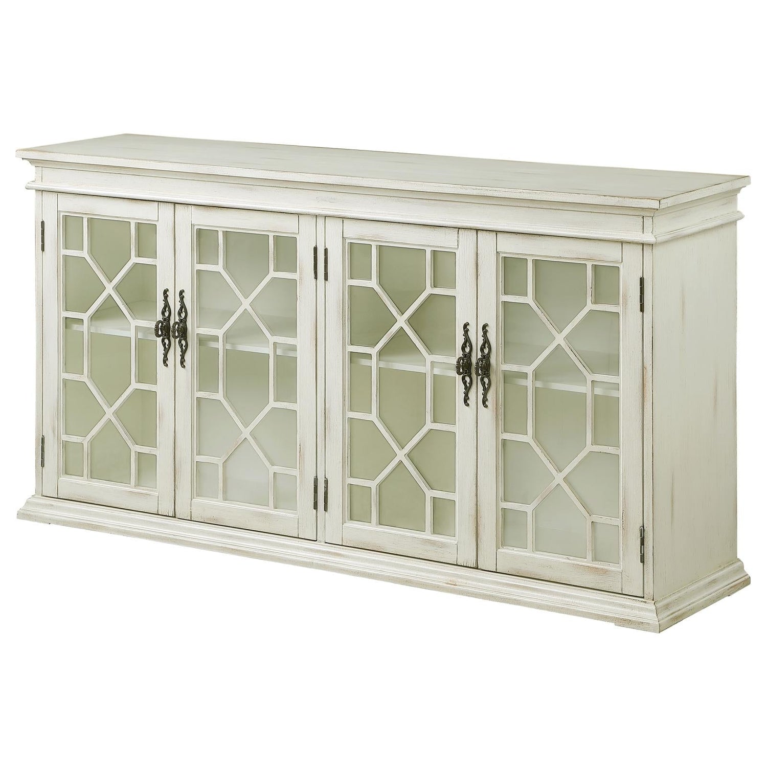 Kiara White 4-Door Accent Cabinet with Adjustable Shelves - 950859 - Bien Home Furniture &amp; Electronics