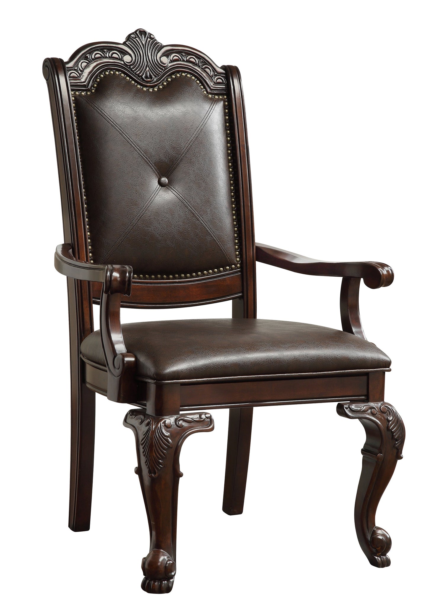 Kiera Brown Arm Chair, Set of 2 - 2150A - Bien Home Furniture &amp; Electronics