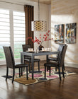 Kimonte Dark Brown 5-Piece Rectangular Dining Set - SET | D250-25 | D250-02(2) - Bien Home Furniture & Electronics