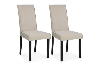 Kimonte Dark Brown/Beige Dining Chair, Set of 2 - D250-05 - Bien Home Furniture &amp; Electronics