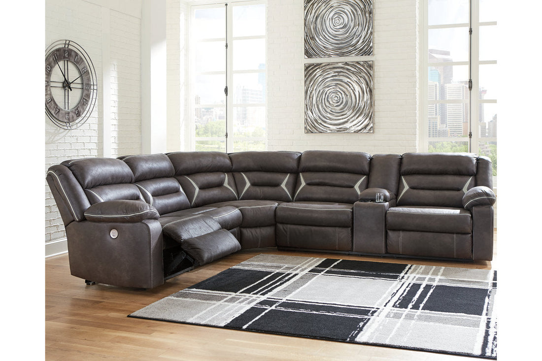 Kincord Midnight 4-Piece Power Reclining Sectional - SET | 1310458 | 1310473 | 1310477 | 1310446 - Bien Home Furniture &amp; Electronics