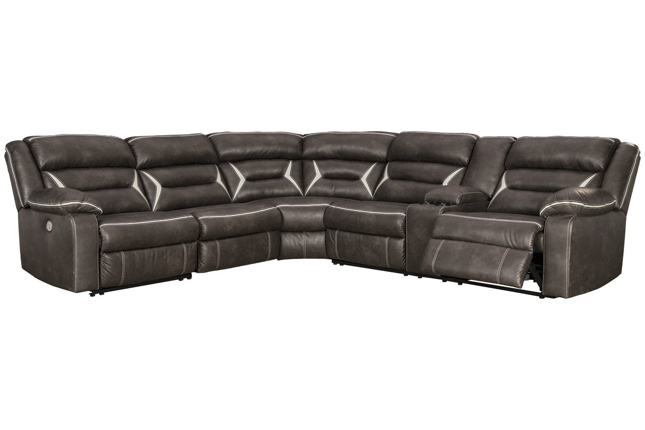Kincord Midnight 4-Piece Power Reclining Sectional - SET | 1310458 | 1310473 | 1310477 | 1310446 - Bien Home Furniture &amp; Electronics