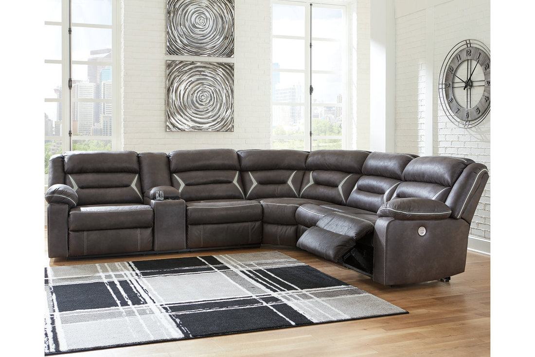 Kincord Midnight 4-Piece Power Reclining Sectional - SET | 1310459 | 1310462 | 1310477 | 1310446 - Bien Home Furniture &amp; Electronics