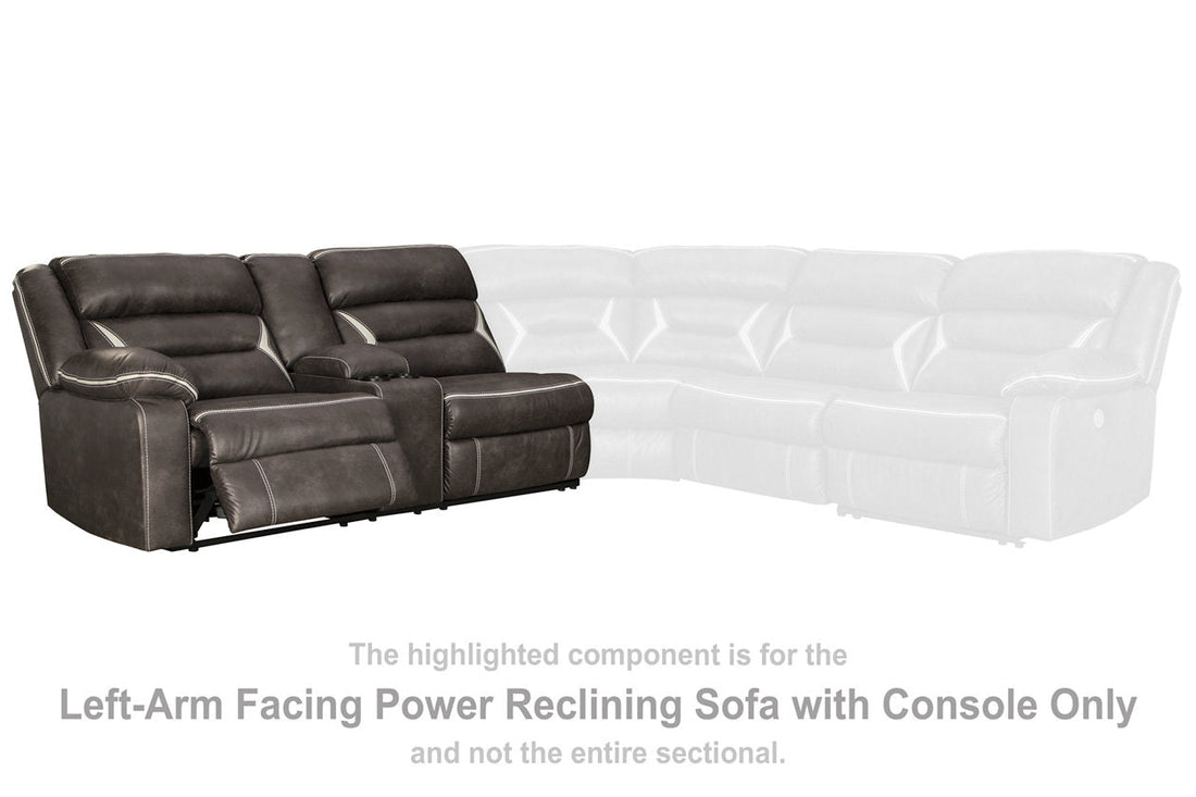 Kincord Midnight Left-Arm Facing Power Reclining Sofa with Console - 1310459 - Bien Home Furniture &amp; Electronics