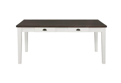 Kingman Espresso/White 4-Drawer Dining Table - 109541 - Bien Home Furniture &amp; Electronics