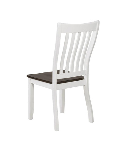 Kingman Espresso/White Slat Back Dining Chairs, Set of 2 - 109542 - Bien Home Furniture &amp; Electronics