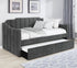 Kingston Charcoal Upholstered Twin Daybed with Trundle - 315962 - Bien Home Furniture & Electronics