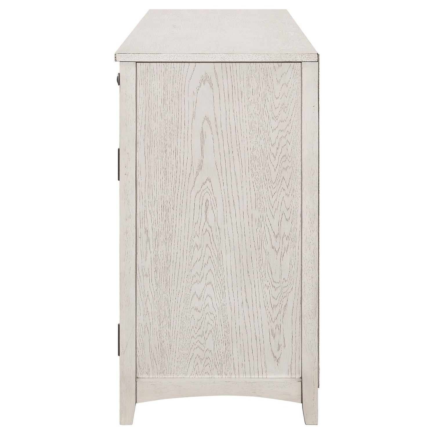 Kirby 3-Drawer Rectangular Server with Adjustable Shelves Natural/Rustic Off White - 192695 - Bien Home Furniture &amp; Electronics