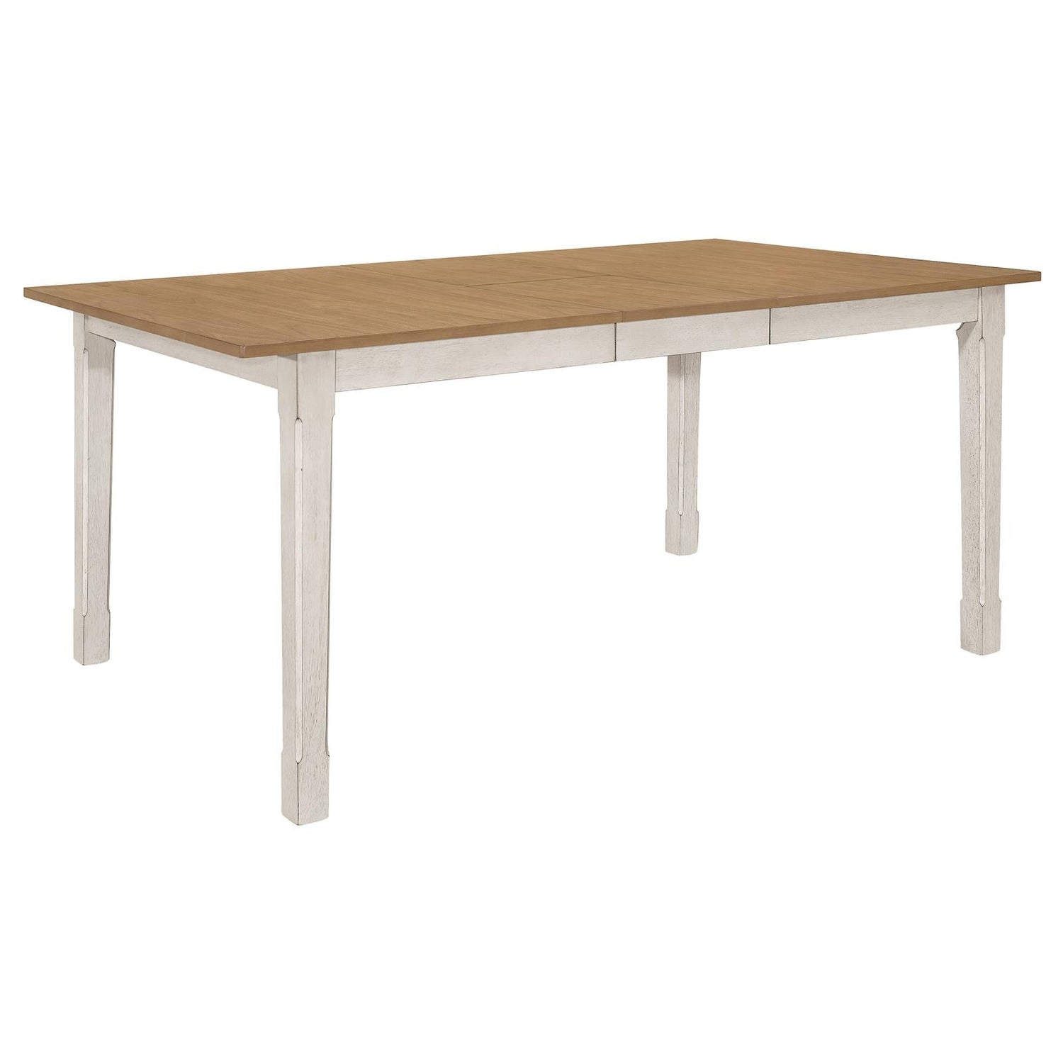 Kirby Natural/Rustic Off White Rectangular Dining Table with Butterfly Leaf - 192691 - Bien Home Furniture &amp; Electronics