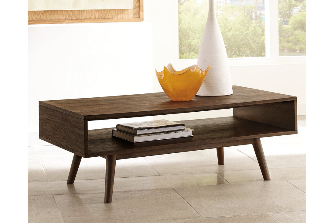 Kisper Dark Brown Coffee Table - T802-1 - Bien Home Furniture &amp; Electronics