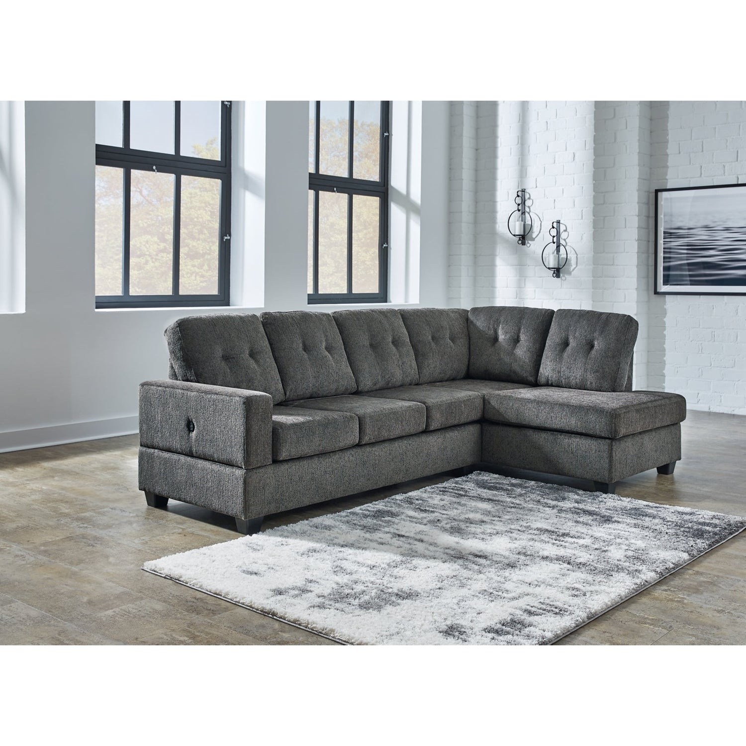 Kitler Smoke RAF Sectional - SET | 6170117 | 6170166 - Bien Home Furniture &amp; Electronics