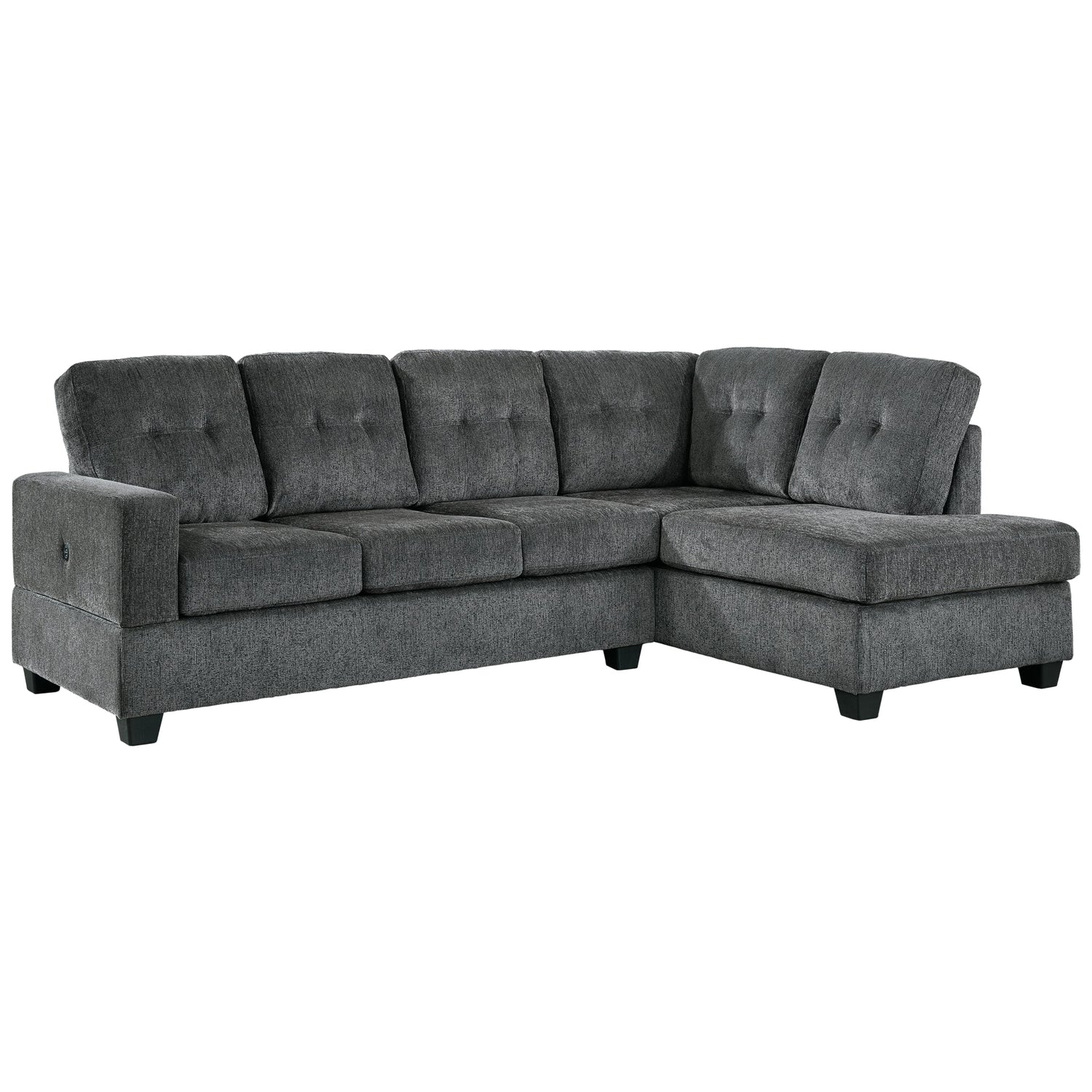 Kitler Smoke RAF Sectional - SET | 6170117 | 6170166 - Bien Home Furniture &amp; Electronics