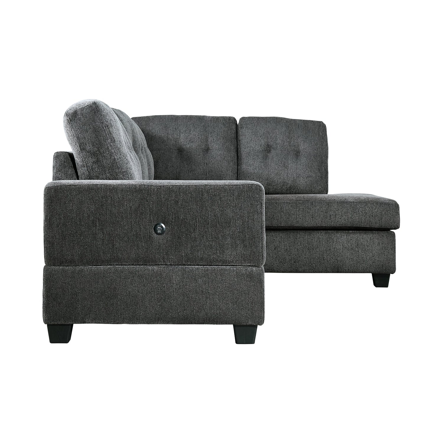 Kitler Smoke RAF Sectional - SET | 6170117 | 6170166 - Bien Home Furniture &amp; Electronics