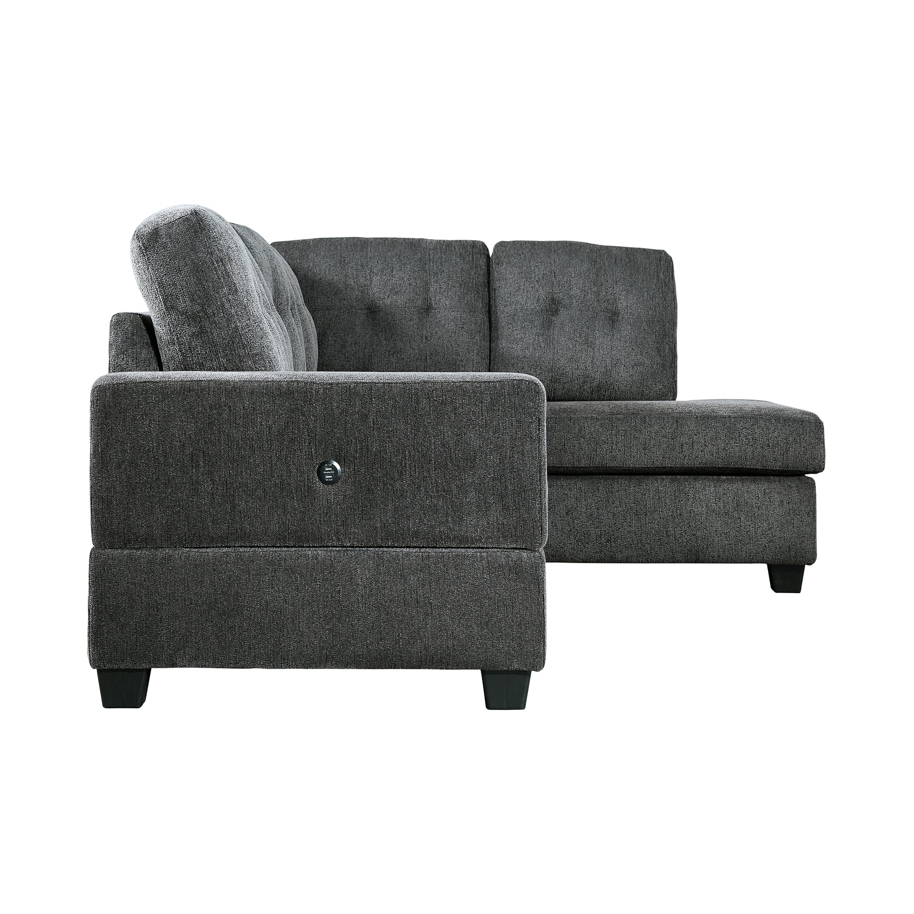 Kitler Smoke RAF Sectional - SET | 6170117 | 6170166 - Bien Home Furniture &amp; Electronics