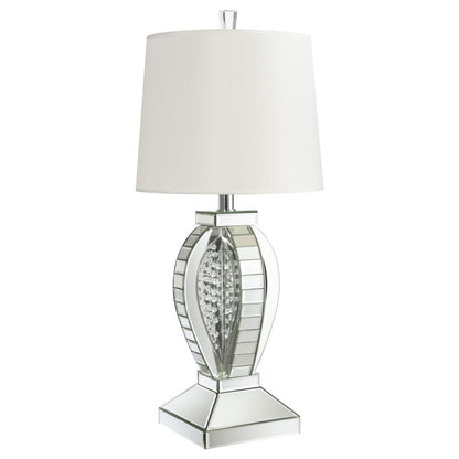 Klein Table Lamp with Drum Shade White/Mirror - 923287 - Bien Home Furniture &amp; Electronics