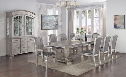 Klina Silver Champagne Dining Set - SET | 2200T-4282 | 2200S(2) - Bien Home Furniture &amp; Electronics
