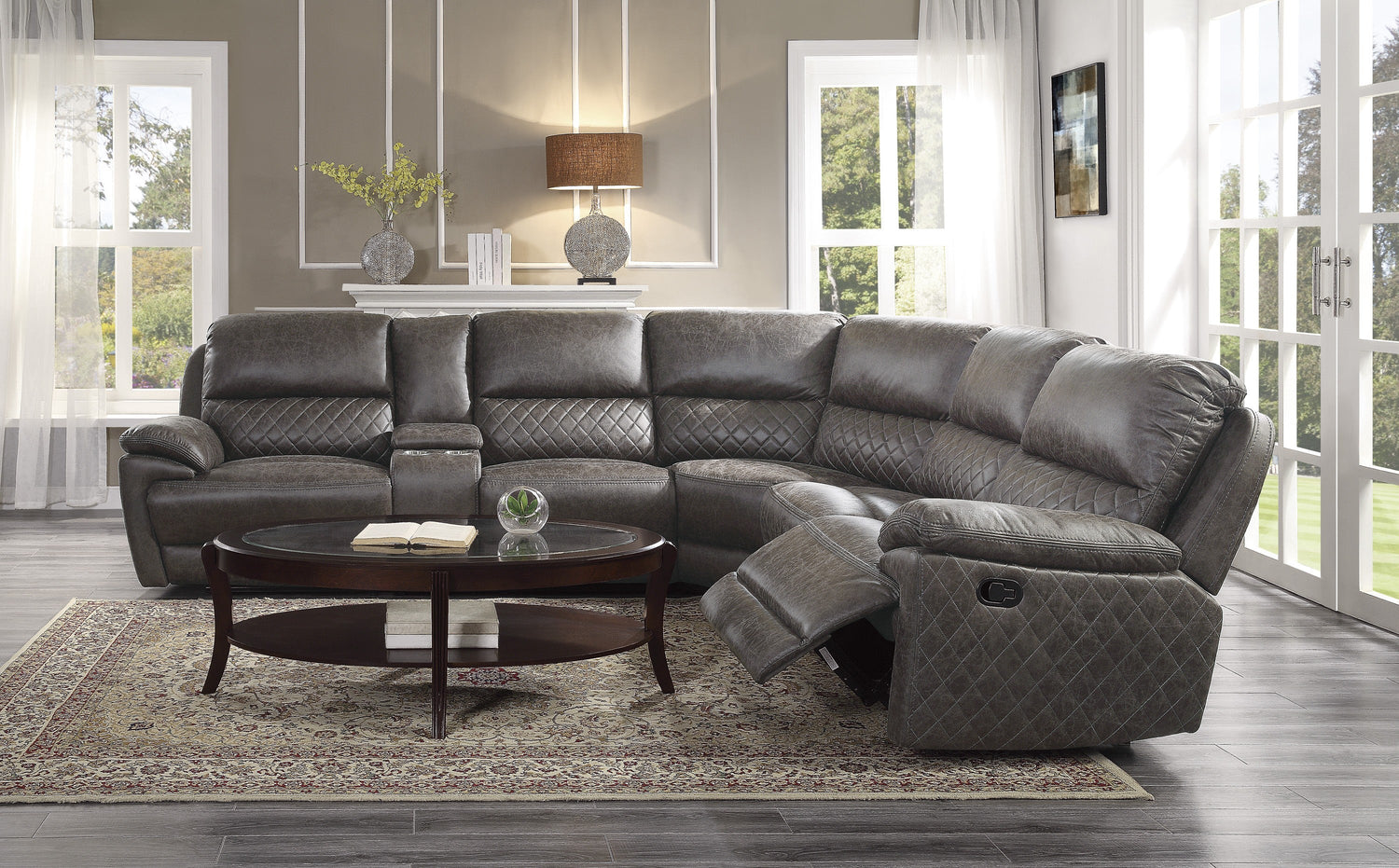 Knoxville Brown LAF Reclining Sectional - 9510*SC - Bien Home Furniture &amp; Electronics