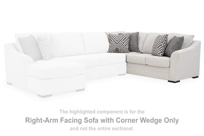 Koralynn Stone Right-Arm Facing Sofa with Corner Wedge - 5410249 - Bien Home Furniture &amp; Electronics