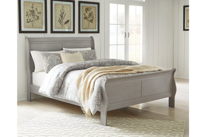 Kordasky Gray Queen Sleigh Bed - SET | B394-81 | B394-96 - Bien Home Furniture &amp; Electronics