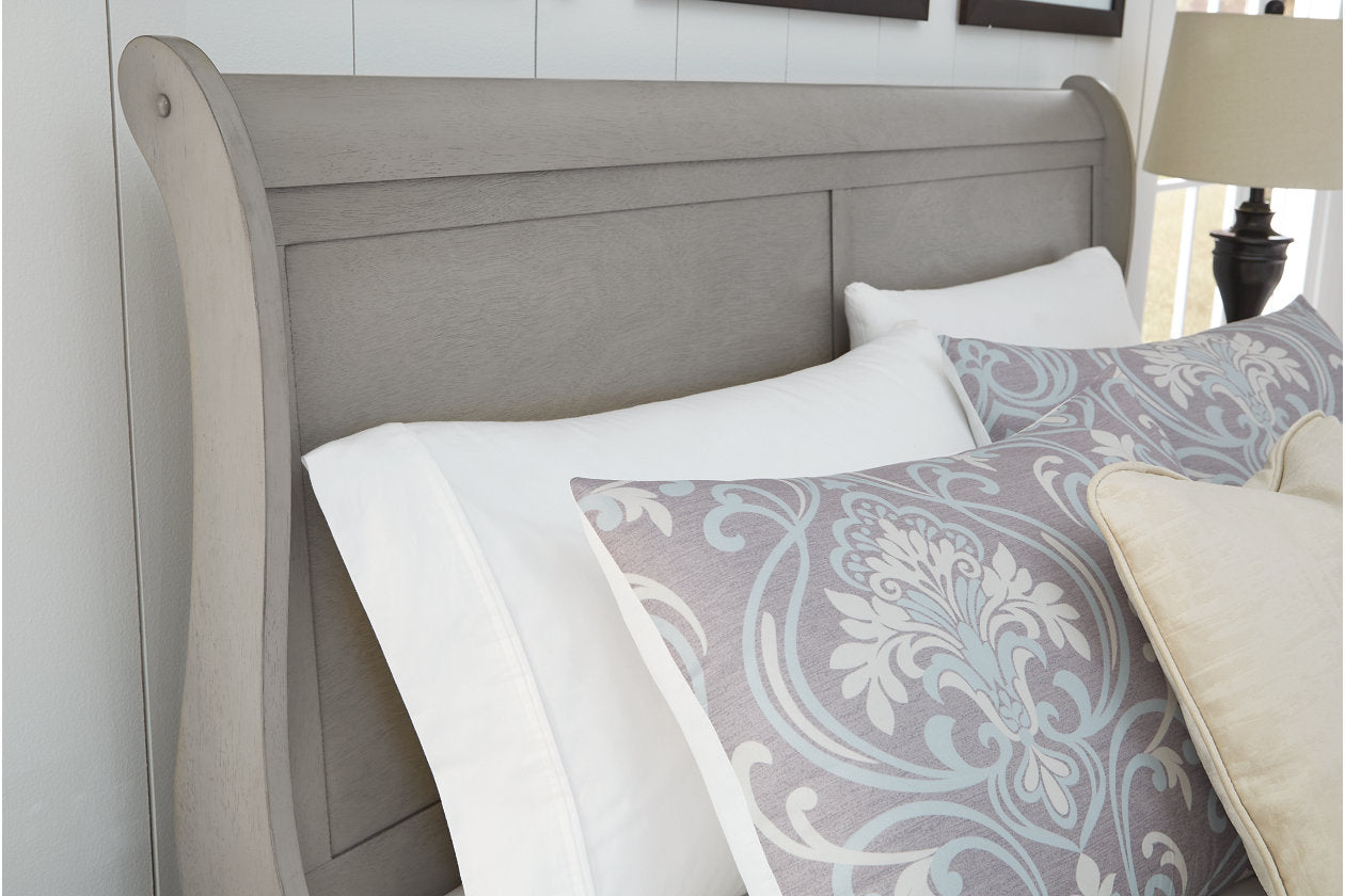 Kordasky Gray Queen Sleigh Bed - SET | B394-81 | B394-96 - Bien Home Furniture &amp; Electronics