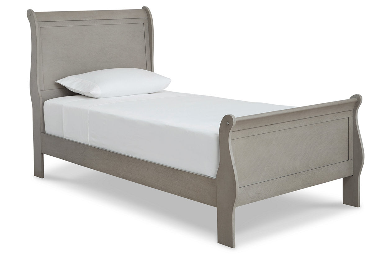 Kordasky Gray Twin Sleigh Bed - SET | B394-53 | B394-83 - Bien Home Furniture &amp; Electronics