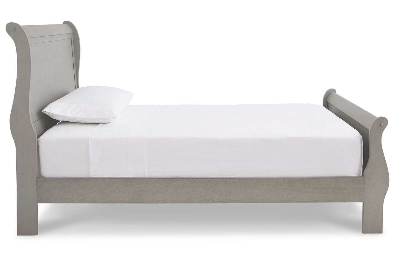 Kordasky Gray Twin Sleigh Bed - SET | B394-53 | B394-83 - Bien Home Furniture &amp; Electronics