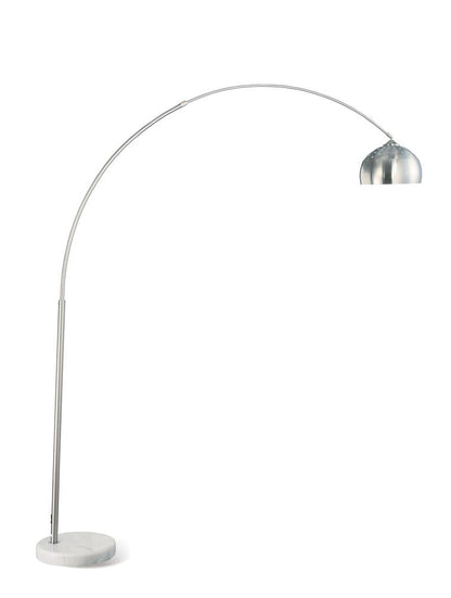 Krester Arched Floor Lamp Brushed Steel/Chrome - 901199 - Bien Home Furniture &amp; Electronics