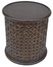 Krish Dark Brown 18-inch Round Accent Table - 936143 - Bien Home Furniture & Electronics