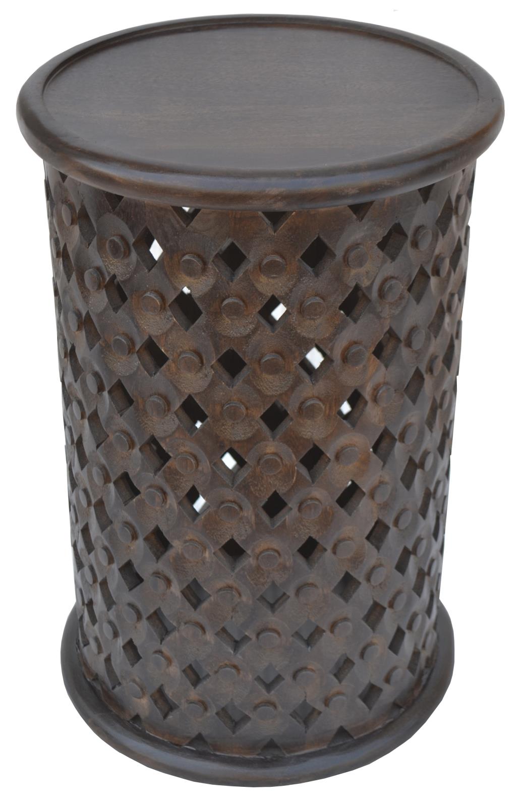 Krish Dark Brown 24-inch Round Accent Table - 936153 - Bien Home Furniture &amp; Electronics