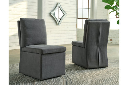 Krystanza Charcoal Dining Chair, Set of 2 - D766-01 - Bien Home Furniture &amp; Electronics