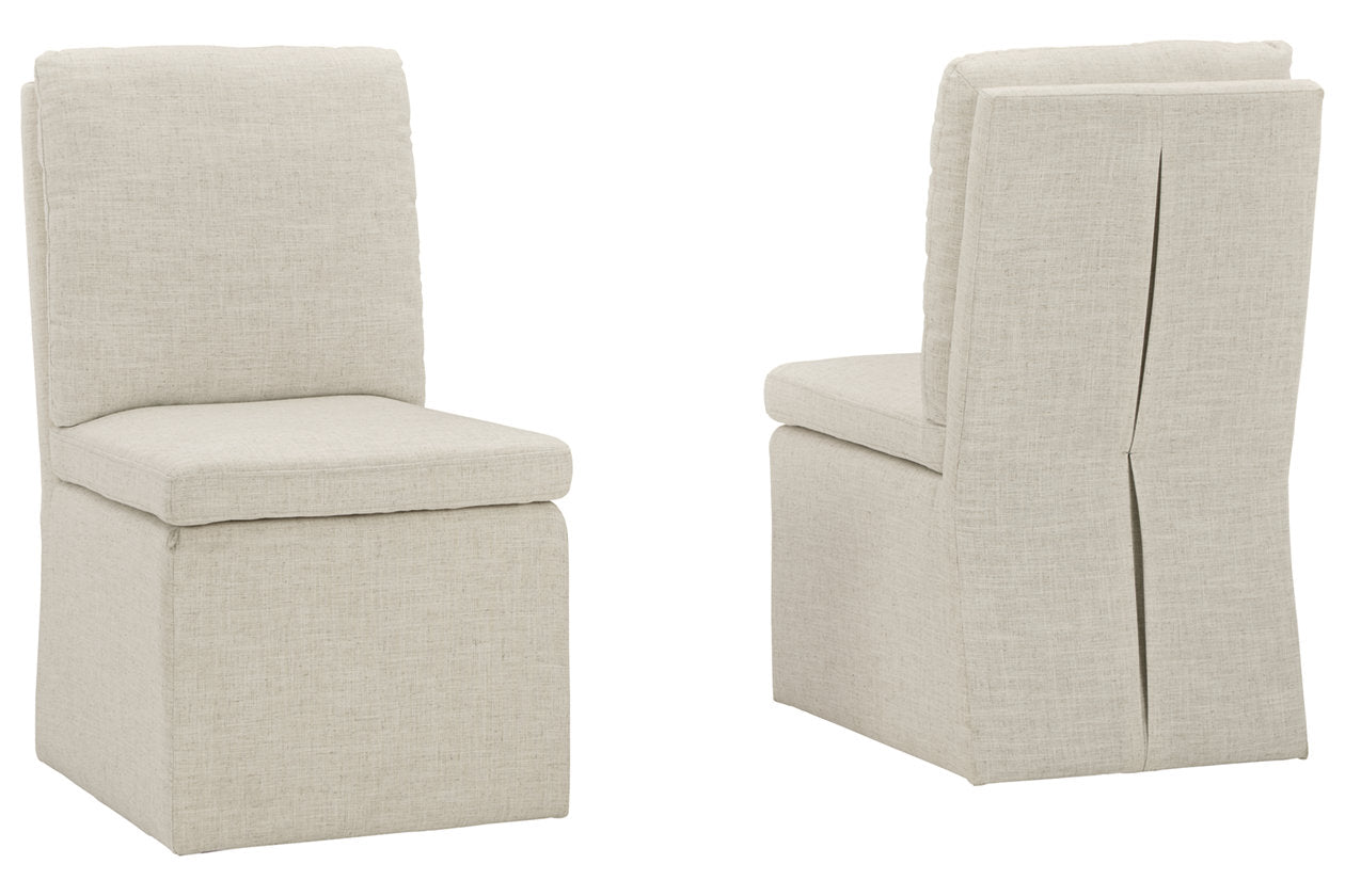 Krystanza Oatmeal Dining Chair, Set of 2 - D766-02 - Bien Home Furniture &amp; Electronics