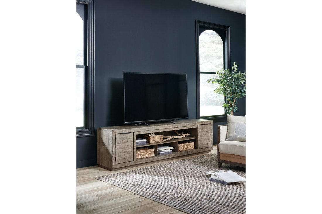 Krystanza Weathered Gray 92" TV Stand - W760-78 - Bien Home Furniture & Electronics