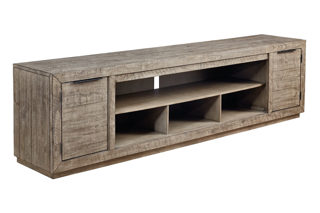 Krystanza Weathered Gray 92&quot; TV Stand - W760-78 - Bien Home Furniture &amp; Electronics