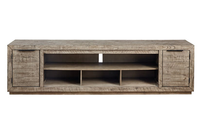Krystanza Weathered Gray 92&quot; TV Stand - W760-78 - Bien Home Furniture &amp; Electronics