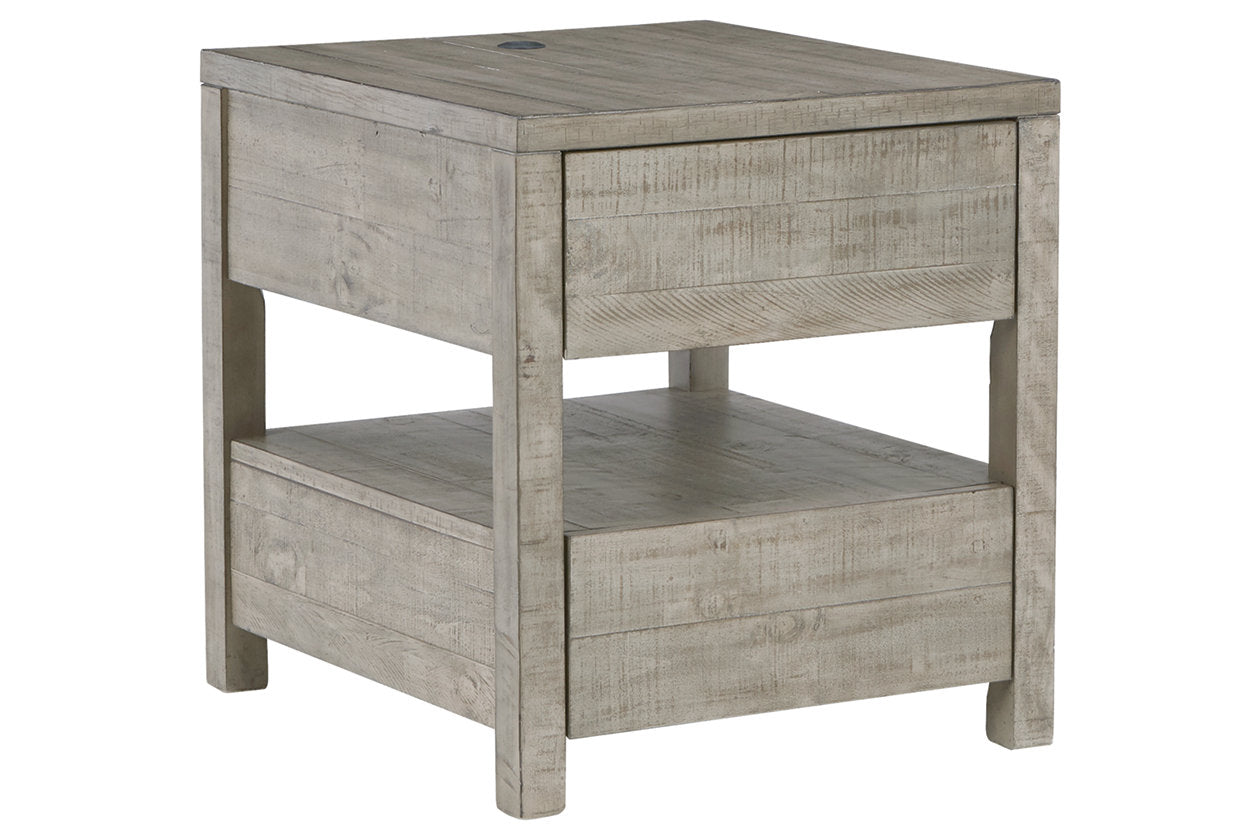 Krystanza Weathered Gray End Table - T990-3 - Bien Home Furniture &amp; Electronics