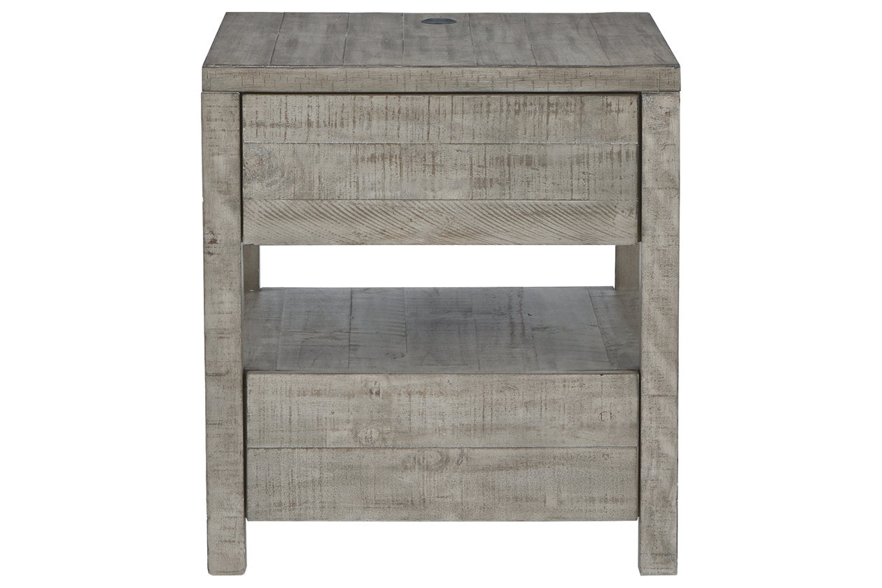 Krystanza Weathered Gray End Table - T990-3 - Bien Home Furniture &amp; Electronics