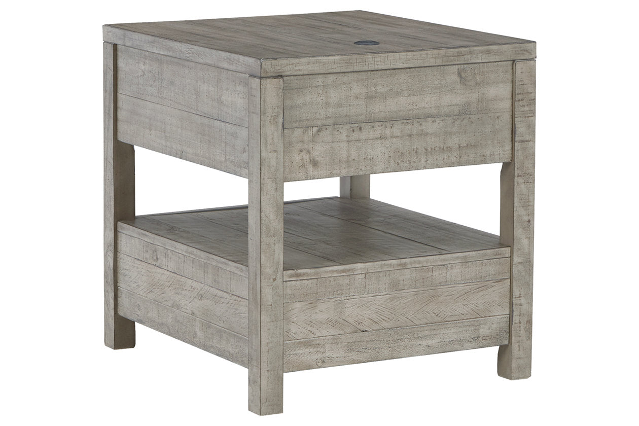 Krystanza Weathered Gray End Table - T990-3 - Bien Home Furniture &amp; Electronics