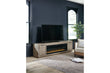 Krystanza Weathered Gray TV Stand with Electric Fireplace - SET | W100-22 | W760-78 - Bien Home Furniture & Electronics