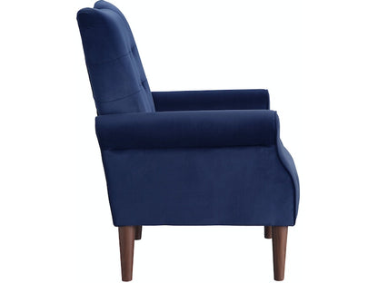 Kyrie Blue Velvet Accent Chair - 1046BU-1 - Bien Home Furniture &amp; Electronics