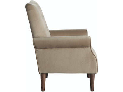 Kyrie Brown Velvet Accent Chair - 1046BR-1 - Bien Home Furniture &amp; Electronics