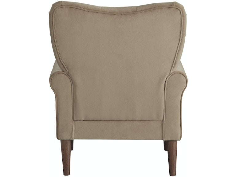 Kyrie Brown Velvet Accent Chair - 1046BR-1 - Bien Home Furniture &amp; Electronics