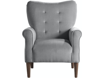 Kyrie Dark Gray Velvet Accent Chair - 1046DG-1 - Bien Home Furniture &amp; Electronics