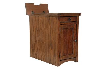 Laflorn Brown Chairside End Table with USB Ports &amp; Outlets - T127-699 - Bien Home Furniture &amp; Electronics