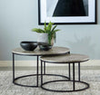 Lainey Gray/Gunmetal Round 2-Piece Nesting Coffee Table - 736028 - Bien Home Furniture & Electronics