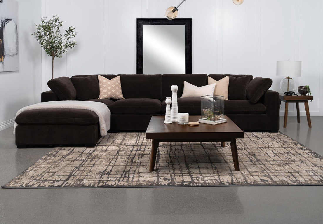 Lakeview 5-piece Upholstered Modular Sectional Sofa Dark Chocolate - 551464-SETB - Bien Home Furniture &amp; Electronics